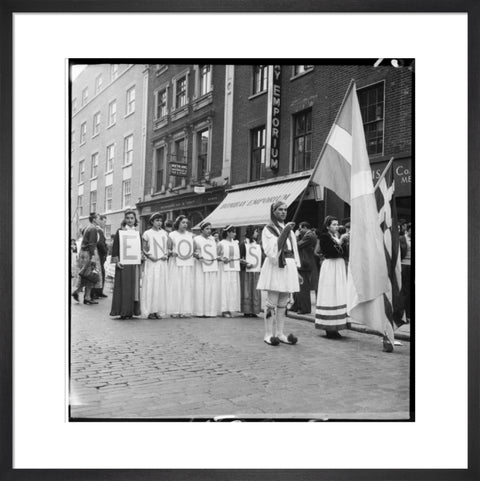 Greek-Cypriots march through Soho 1954