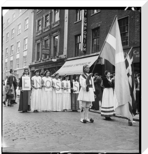 Greek-Cypriots march through Soho 1954