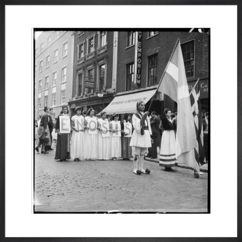 Greek-Cypriots march through Soho 1954