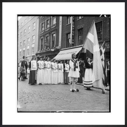 Greek-Cypriots march through Soho 1954