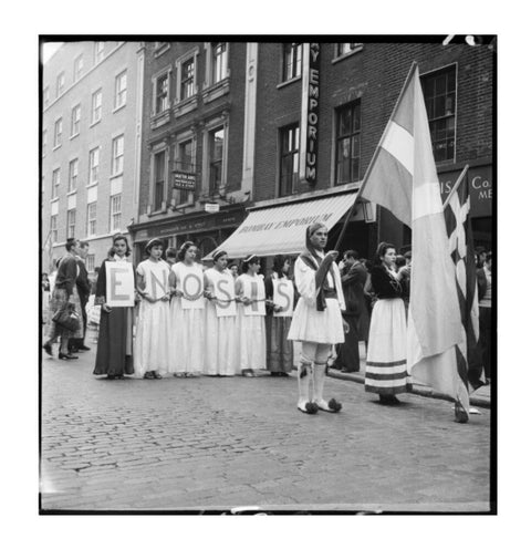 Greek-Cypriots march through Soho 1954