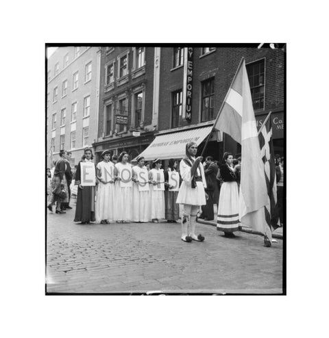 Greek-Cypriots march through Soho 1954