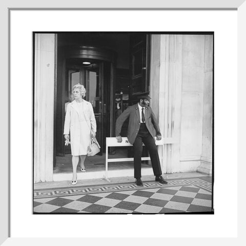 Security warden outside the National Gallery 20th century