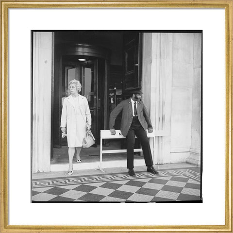 Security warden outside the National Gallery 20th century