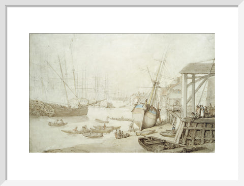 Careening a coaster at Rotherhithe 1778