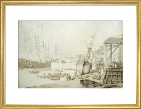 Careening a coaster at Rotherhithe 1778