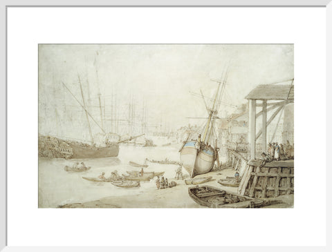 Careening a coaster at Rotherhithe 1778