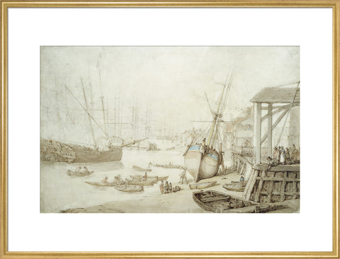 Careening a coaster at Rotherhithe 1778