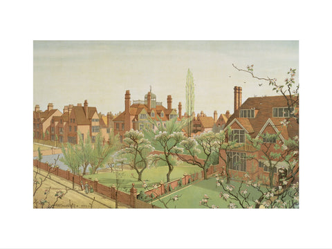 Tower House and Queen Anne's Grove 19th century (Art print, Small, unframed)