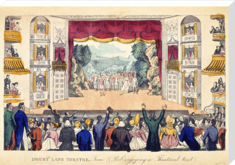 Drury Lane Theatre Tom & Bob enjoying a Theatrical treat 1821