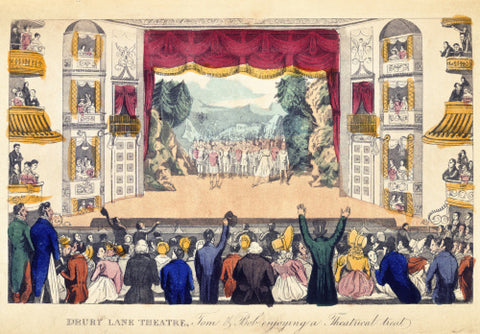 Drury Lane Theatre Tom & Bob enjoying a Theatrical treat 1821