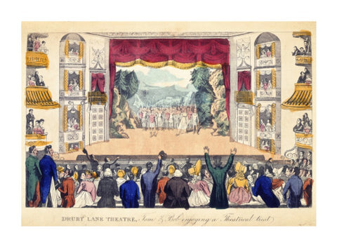 Drury Lane Theatre Tom & Bob enjoying a Theatrical treat 1821