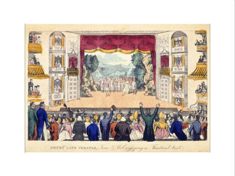 Drury Lane Theatre Tom & Bob enjoying a Theatrical treat 1821