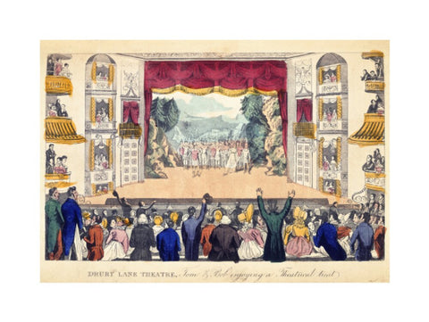 Drury Lane Theatre Tom & Bob enjoying a Theatrical treat 1821