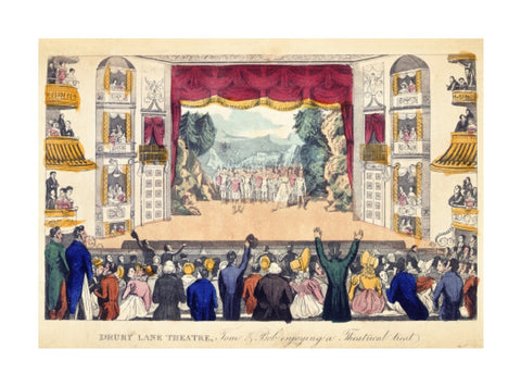 Drury Lane Theatre Tom & Bob enjoying a Theatrical treat 1821