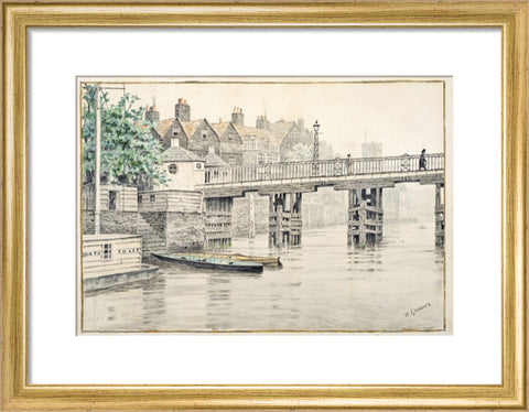 Battersea Bridge (Old Chelsea Bridge) 19th century