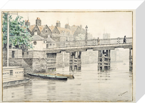 Battersea Bridge (Old Chelsea Bridge) 19th century