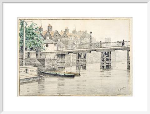 Battersea Bridge (Old Chelsea Bridge) 19th century