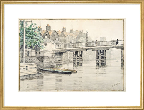 Battersea Bridge (Old Chelsea Bridge) 19th century