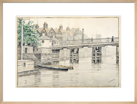 Battersea Bridge (Old Chelsea Bridge) 19th century