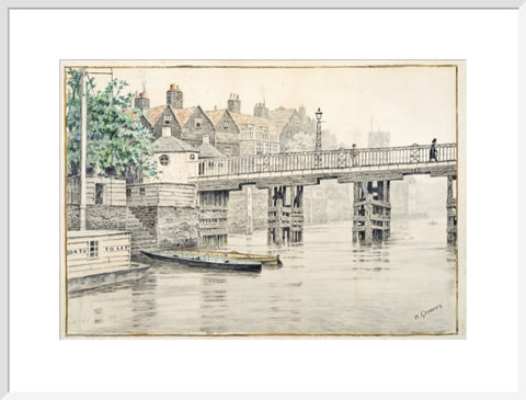 Battersea Bridge (Old Chelsea Bridge) 19th century