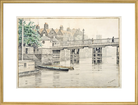 Battersea Bridge (Old Chelsea Bridge) 19th century