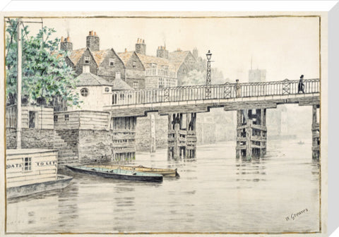 Battersea Bridge (Old Chelsea Bridge) 19th century