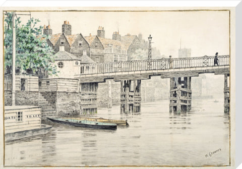 Battersea Bridge (Old Chelsea Bridge) 19th century