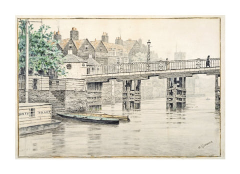 Battersea Bridge (Old Chelsea Bridge) 19th century