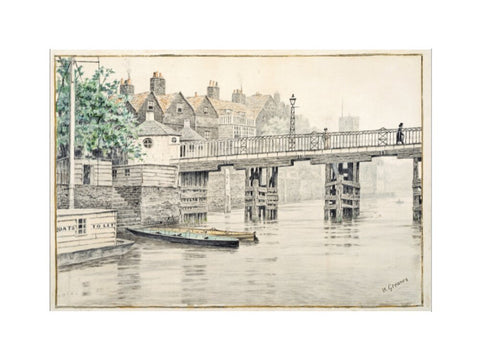 Battersea Bridge (Old Chelsea Bridge) 19th century