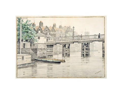 Battersea Bridge (Old Chelsea Bridge) 19th century