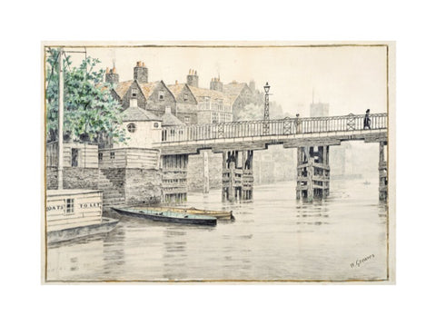 Battersea Bridge (Old Chelsea Bridge) 19th century