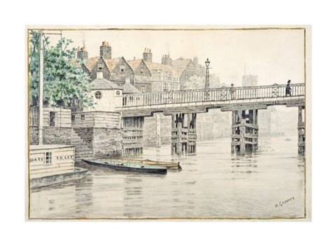 Battersea Bridge (Old Chelsea Bridge) 19th century