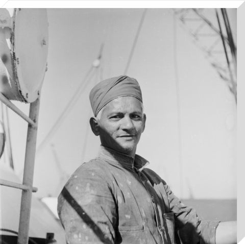 An Indian 'lascar' seaman at King George V Dock 1959