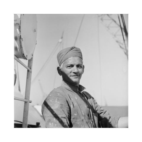 An Indian 'lascar' seaman at King George V Dock 1959