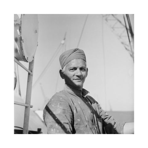 An Indian 'lascar' seaman at King George V Dock 1959