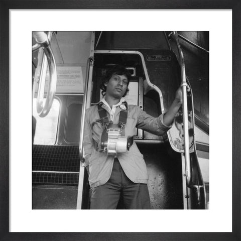 A London Transport bus conductor 20th century