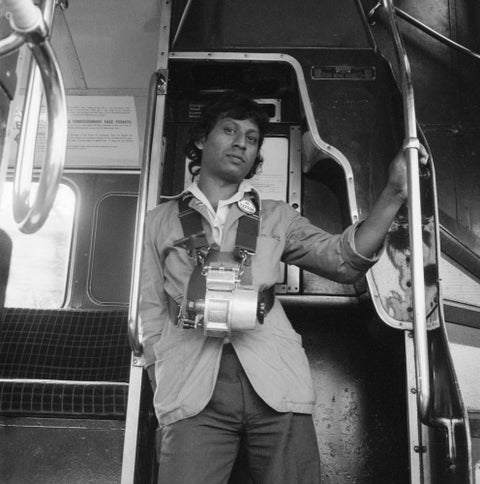 A London Transport bus conductor 20th century