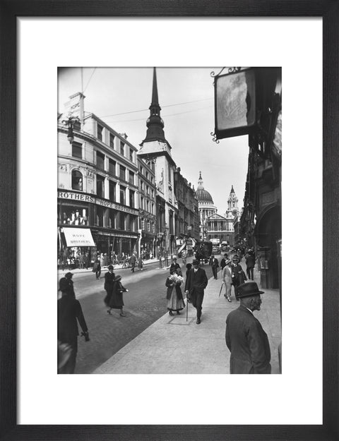 Ludgate Hill looking east to St Pauls Cathedral and St Martin Ludgate 20th century