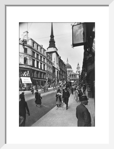 Ludgate Hill looking east to St Pauls Cathedral and St Martin Ludgate 20th century