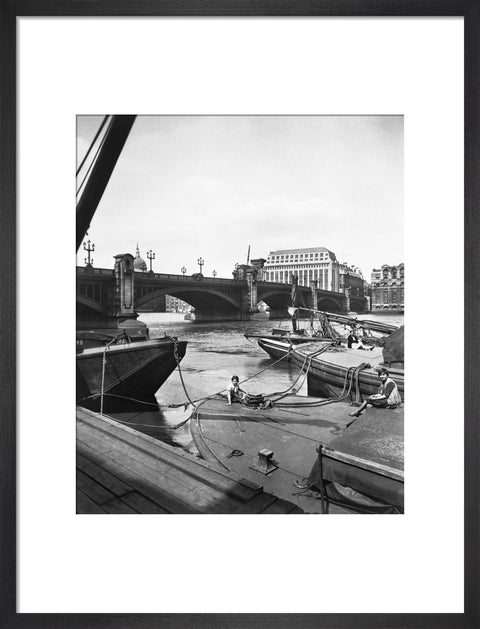 Barges by Southwark Bridge 20th century