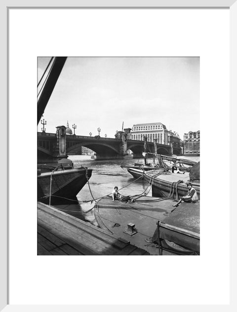 Barges by Southwark Bridge 20th century