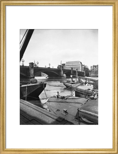 Barges by Southwark Bridge 20th century