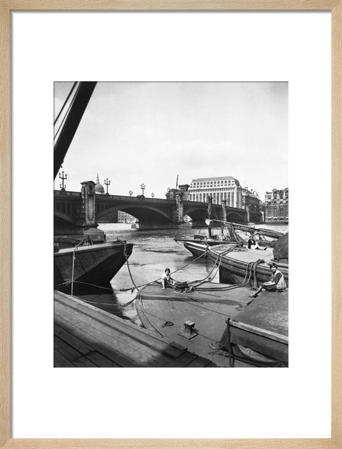 Barges by Southwark Bridge 20th century