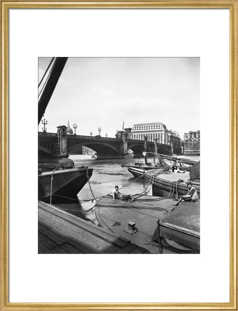 Barges by Southwark Bridge 20th century