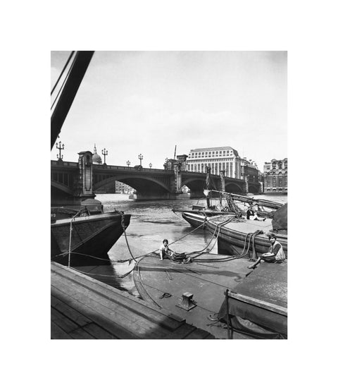 Barges by Southwark Bridge 20th century