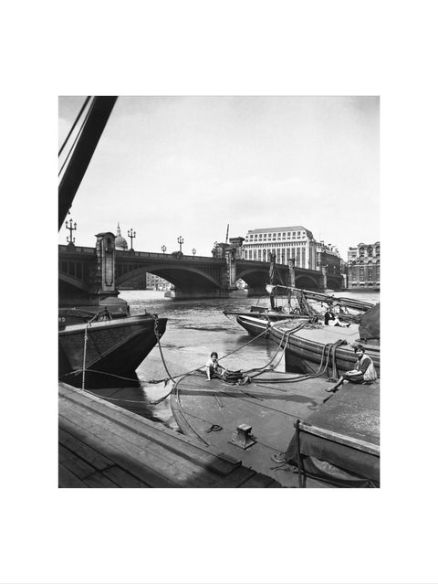 Barges by Southwark Bridge 20th century