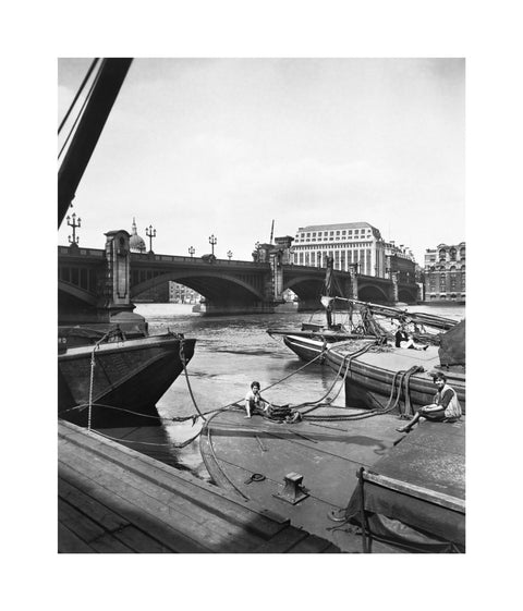 Barges by Southwark Bridge 20th century