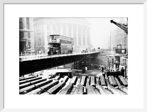 Emergency bridge at Bank underground station 1941