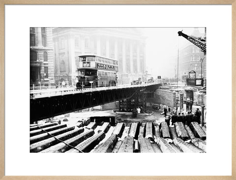 Emergency bridge at Bank underground station 1941